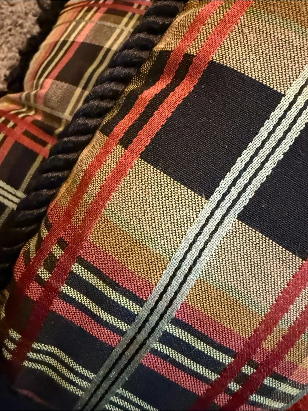 Vintage Plaid Accent Pillows